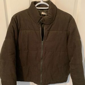 Green Corduroy Bomber